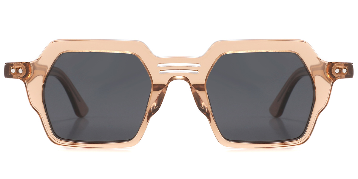 Translucent-Light Brown+Dark Grey Polarized