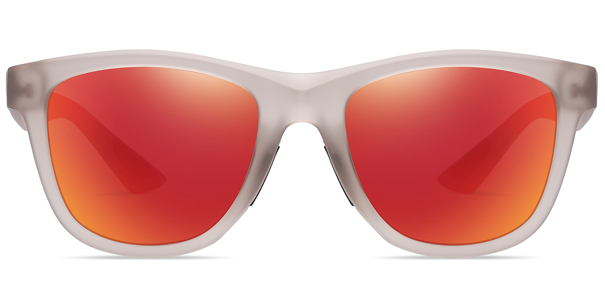 Translucent-Brown+Mirrored Red Polarized