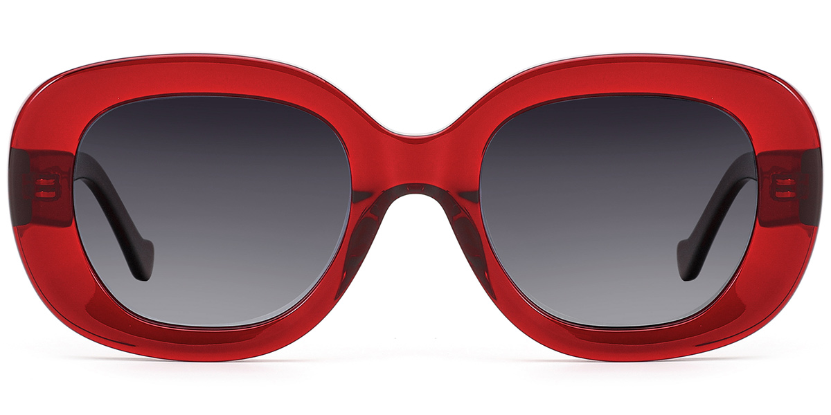 Translucent-Wine Red+Gradient Grey Polarized