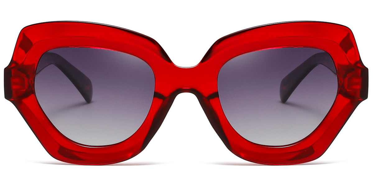Translucent-Red+Gradient Grey Polarized